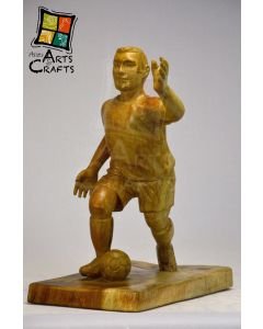 Wooden Antique Football Player